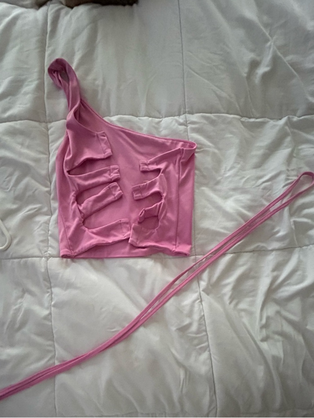 Pink Tie Crop Top